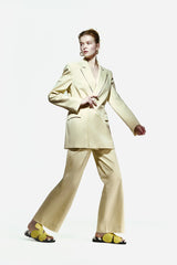 Peploum Toba Jacket In Eggnog Yellow