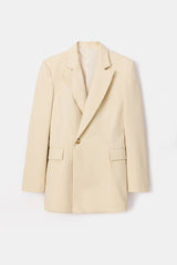 Peploum Toba Jacket In Eggnog Yellow