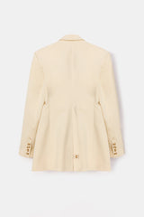 Peploum Toba Jacket In Eggnog Yellow