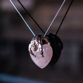 Piayuli Rose Quartz Lover Necklace Beyaz Altın