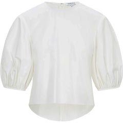 Puff Sleeve Cotton Top (White)