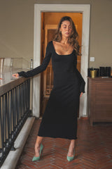 IAMLOVEIN Black' Bat Sleeve Dress