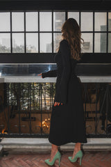 IAMLOVEIN Black' Bat Sleeve Dress