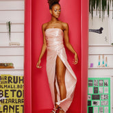 Alia Studio Rose D'amour Pudra Pembe Elbise