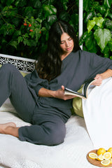 Handarte Los Angeles Antrasit Müslin Pantolon