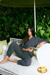 Handarte Los Angeles Antrasit Müslin Pantolon