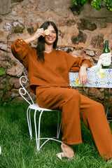 Handarte Los Angeles Tarçın Müslin Pantolon