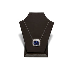 SooSilkyGems BAGUETTE SAPPHIRE CHAIN NECKLACE