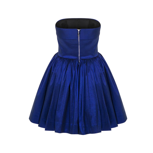 Cie – Lycra Taffeta Folding Detailed Strapless Dress