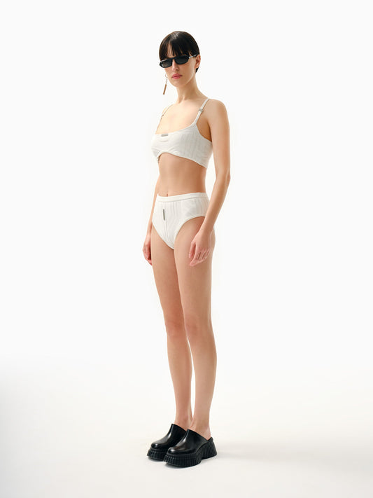 Knitology KNTLGY Beyaz Örgü Plaj Seti