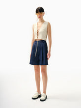 Knitology KNTLGY Ribbed Lace-Up Top