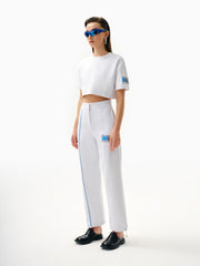 Knitology KNTLGY Slogan Printed White Boxy T-shirt