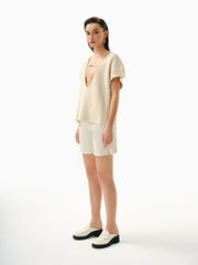 Knitology KNTLGY Low-cut Knitwear Blouse