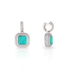 Soo Silky Light Turquoise Gleam Collection Earing SLKSOOS013 EAR PARAIBA