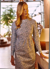 Sadie and Dione Isabella Empire Waist Dress in Arley Blue