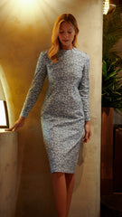 Sadie and Dione Isabella Empire Waist Dress in Arley Blue