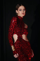 Saléa Scarlet Reviere In Red Sequin