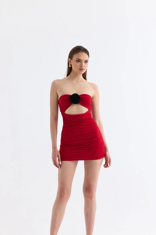 Manshet The Mystery Straplez Mini Elbise