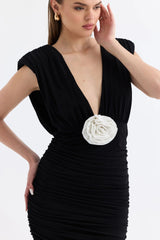 Manshet Elodiè Midi Dress in Minuit