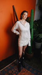 Two's Touch Allure Dress White