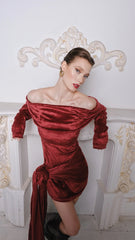 Two's Touch Aurelia Dress Burgundy