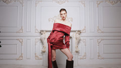 Two's Touch Aurelia Dress Burgundy