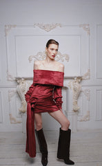 Two's Touch Aurelia Dress Burgundy