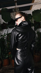 Two's Touch Elias Leather Suit Black