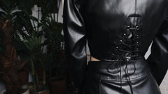 Two's Touch Elias Leather Suit Black