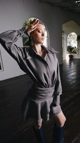 Two's Touch Lavinia Elbise Grey