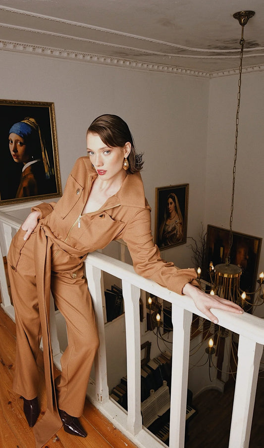 Two's Touch Lyra Jumpsuit Beige