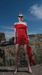 Two's Touch Iris Dress Red