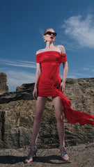 Two's Touch Iris Dress Red