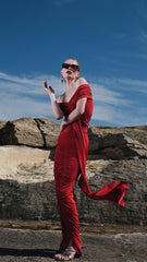 Two's Touch Vivien Dress Red