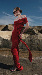 Two's Touch Vivien Dress Red