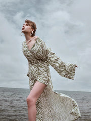 Two's Touch Kate Kimono Dress Green