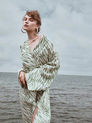 Two's Touch Kate Kimono Dress Green