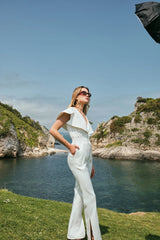 Two's Touch Iana Jumpsuit White