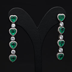 SooSilkyGems HEARTS DROP EARRINGS