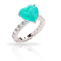 SooSilkyGems HEART SOLITAIRE WEDDING RING