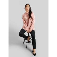 Viscose Rayon Gathered Back Shirt (Rose)