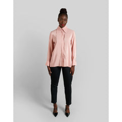Viscose Rayon Gathered Back Shirt (Rose)
