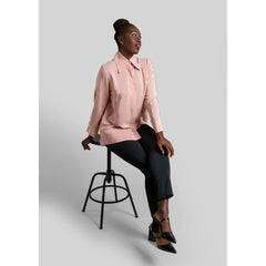 Viscose Rayon Gathered Back Shirt (Rose)