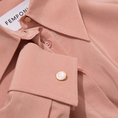 Viscose Rayon Gathered Back Shirt (Rose)