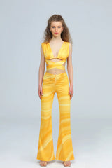 Wear Three Points Orange Hera Tied Bustier