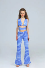 Wear Three Points Purple Iris Laced Bustier