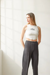 Wear Three Points White Infinity Crop Camisole