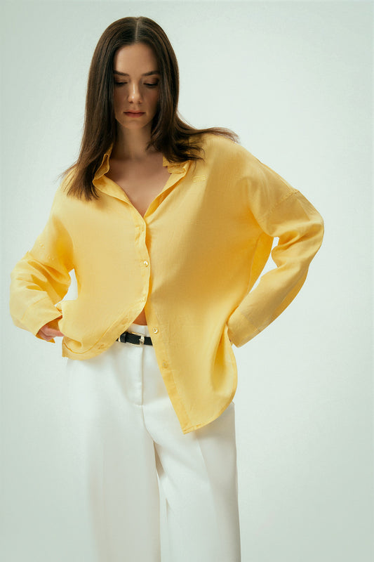 Wear Three Points Sarı Dune Keten Gömlek