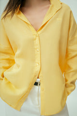 Wear Three Points Sarı Dune Keten Gömlek