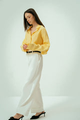 Wear Three Points Sarı Dune Keten Gömlek